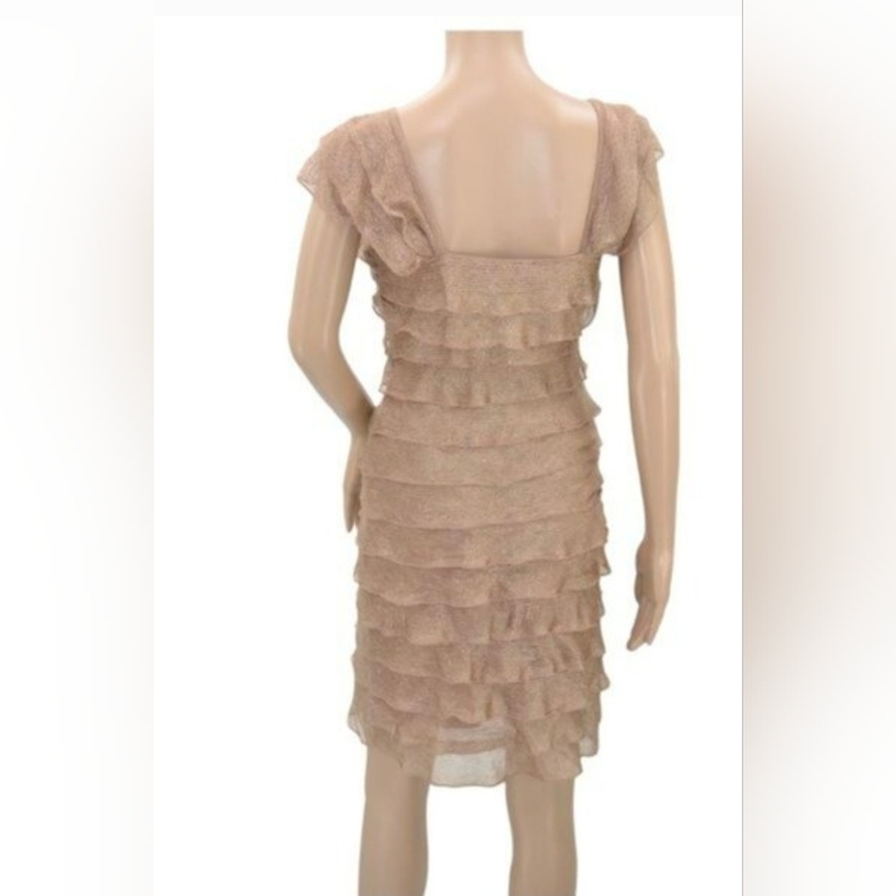 Stunning Max Studio layered champagne colored dress. Size XS - Picture 3 of 10
